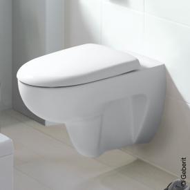 Geberit Renova Wand-Tiefspül-WC, mit WC-Sitz mit Spülrand, weiß, WC-Sitz ohne Absenkautomatik