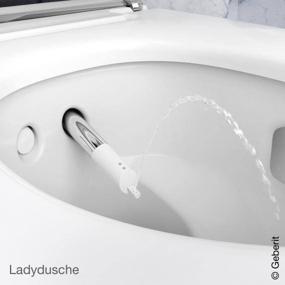 Geberit AquaClean Mera Comfort Dusch-WC mit Nachtlicht Komplettanlage, WC-Sitz mit Sitzheizung weiß