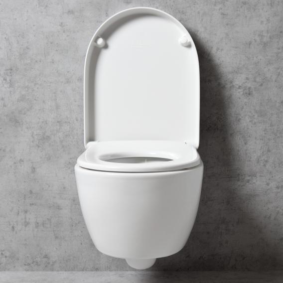 Geberit iCon & Tellkamp Premium 1000 Wand-WC-SET: WC ohne Spülrand, mit KeraTect, WC-Sitz mit Absenkautomatik