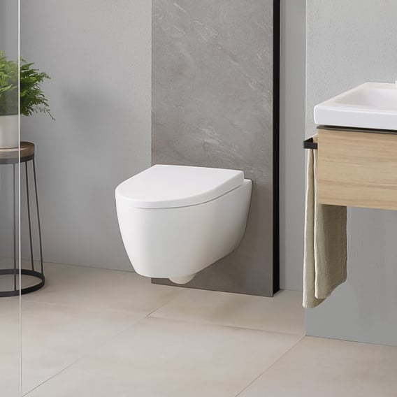 Geberit iCon Wand-WC mit TurboFlush mit WC-Sitz, weiß matt - 503046JT1 ...