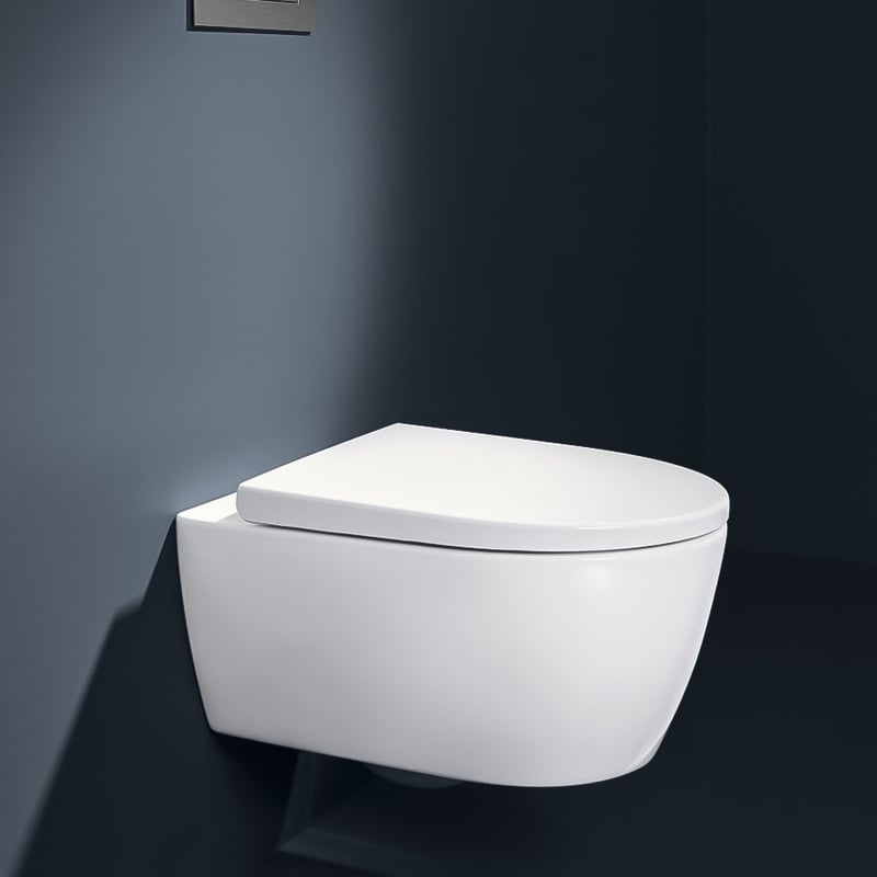 Geberit iCon Wand-WC mit TurboFlush mit WC-Sitz, mit KeraTect, weiß ...