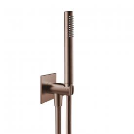 Herzbach Design iX PVD Wannen-Duschset seven eckig mit Brausehalter & -anschluss Länge: 1250 mm, copper steel