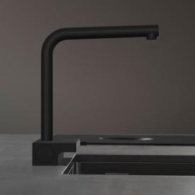 Hansgrohe Aquno Select M81 Einhebel-Küchenarmatur, mit ausziehbarem Auslauf und sBox schwarz matt