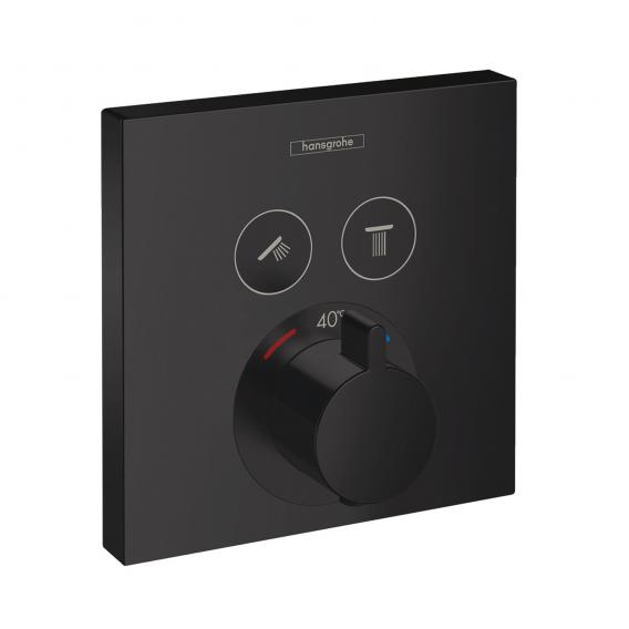 Hansgrohe ShowerSelect Thermostat Unterputz für 2 Verbraucher schwarz matt