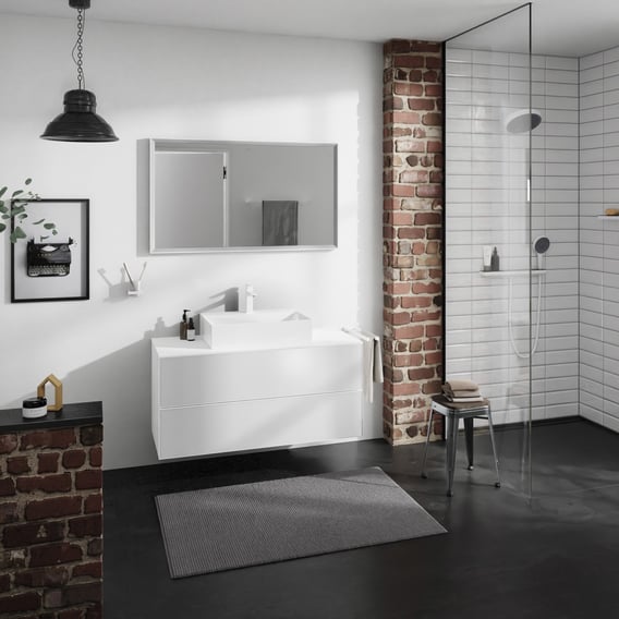 hansgrohe Xevolos E Waschtischunterschrank, 2 Auszüge weiß