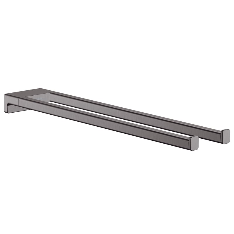 hansgrohe AddStoris Handtuchstange starr, schwarz chrom gebürstet ...