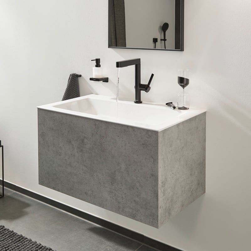 Hansgrohe Finoris Waschbeckenarmatur - Ausziehbar, Matt-schwarz, 1-Griff