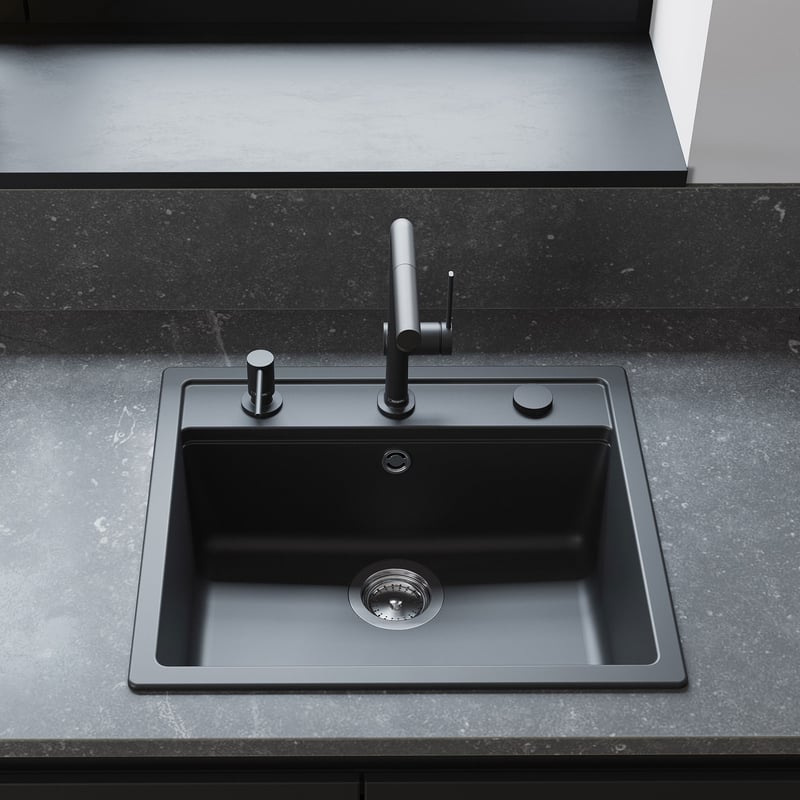 Hansgrohe Grundplatte 7,6 Cm - Mattschwarz, Für Einlocharmatur In Mehrloch-Installation, Modernes Design