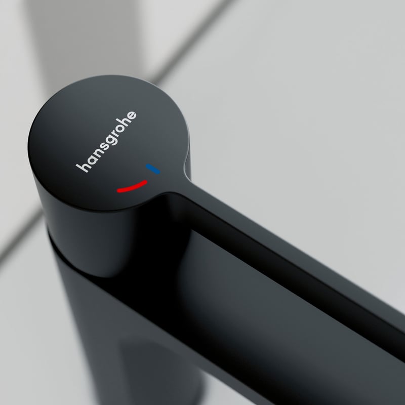 Hansgrohe Grundplatte 7,6 Cm - Mattschwarz, Für Einlocharmatur In Mehrloch-Installation, Modernes Design