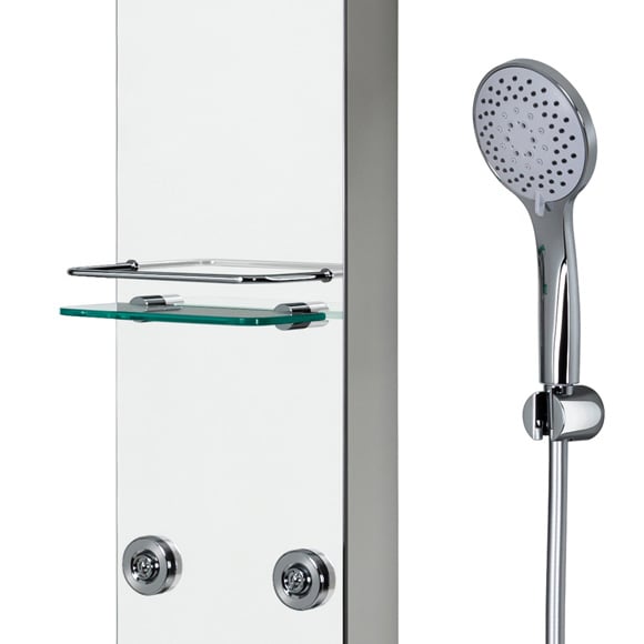 HSK Softcube Aufputz-Duschsystem mit Thermostat edelstahl poliert ...