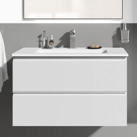 Ideal Standard Connect E Waschtisch mit Waschtischunterschrank mit 2 Auszügen Front weiß hochglanz/Korpus weiß hochglanz, Griff weiß