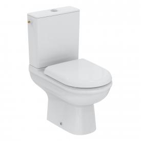 Ideal Standard Exacto Kombipaket Stand-Tiefspül-WC für Kombination, spülrandlos, mit WC-Sitz