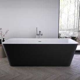 Ideal Standard Tonic II Freistehende Rechteck-Badewanne schwarz/weiß matt, ohne Füllfunktion