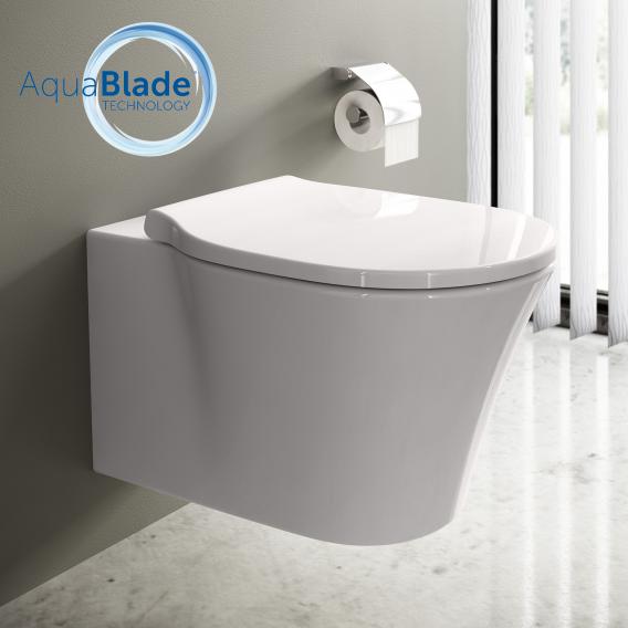 Ideal Standard Connect Air WC-Paket, Wand-Tiefspül-WC AquaBlade, mit WC-Sitz weiß, mit Ideal Plus