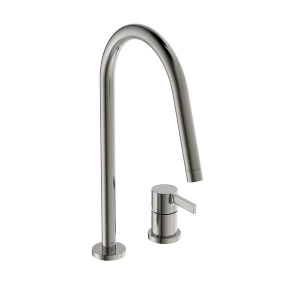 Ideal Standard Gusto Küchenarmatur – Hoher Auslauf, Ausziehbare Handbrause, 360° Schwenkbar, Chrom