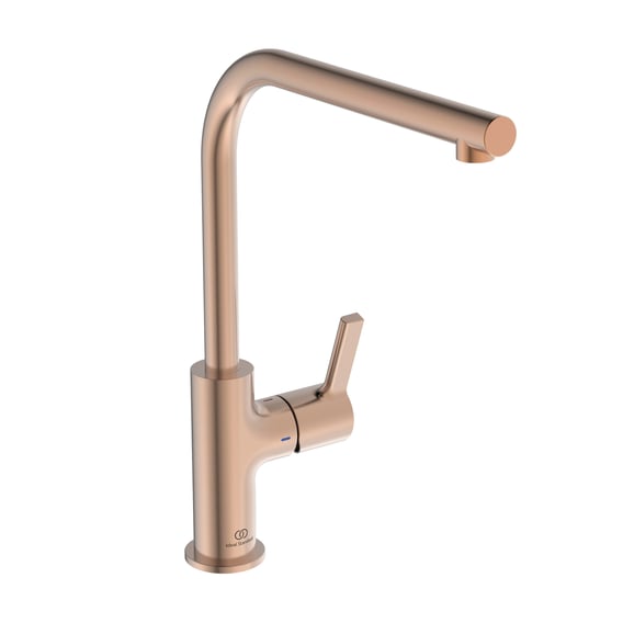 Ideal Standard Gusto Küchenarmatur – Hoher Auslauf, Ausziehbare Handbrause, 360° Schwenkbar, Chrom