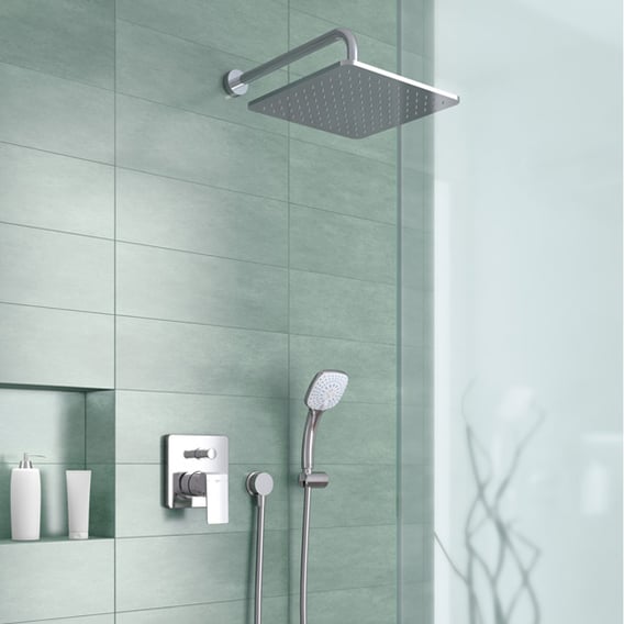 Ideal Standard Idealrain Minikit Doccia S1 – Doccetta 80mm 1 Funzione + Supporto Regolabile + Tubo 1,5m – Cromato - 5