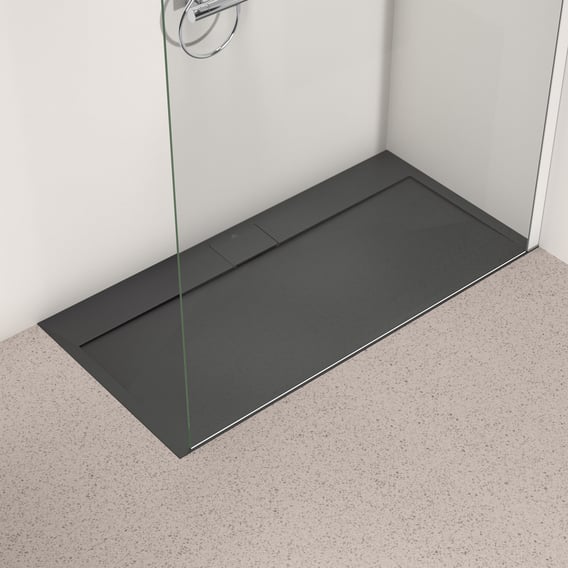 Ideal Standard Ultra Flat S I.life Duschwanne 80x80 Cm - Quadratisch, Rutschfest, Betongrau