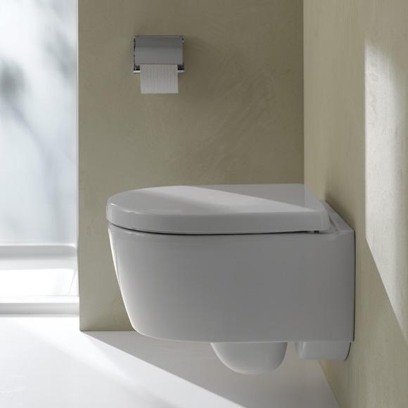 kurz - Wand-Tiefspül-WC, mit Spülrand, iCon mit weiß, Geberit 204030600 KeraTect Ausführung