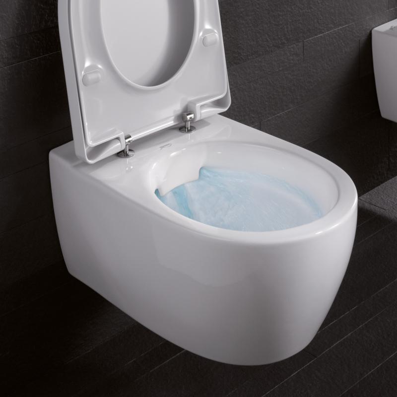 Geberit Vorwandelement iCon WC spülrandlos Drückerplatte weiß Sitz Beschichtung 