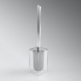 KOH-I-NOOR MATERIA Toilettenbürstengarnitur für Wandmontage aluminium glanz