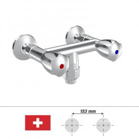 KWC Gastro Zweigriff-Küchenarmatur, für die Schweiz Schlauchanschluss G 3/4"