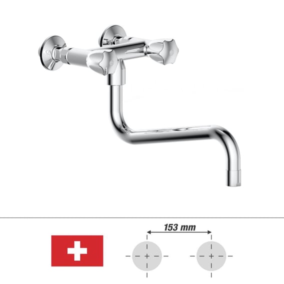 PFISTER Küchenarmatur – Ausziehbarer Sprühkopf, Chrom, 3-Loch-Montage