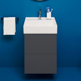 Kartell by LAUFEN Handwaschbeckenunterschrank mit 2 Auszügen schiefer