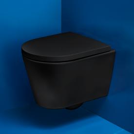Kartell by LAUFEN Wand-Tiefspül-WC Compact, spülrandlos schwarz matt