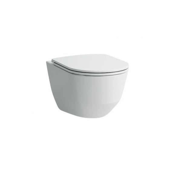 LAUFEN Pro Wand-Tiefspül-WC, spülrandlos, mit WC-Sitz weiß, mit CleanCoat