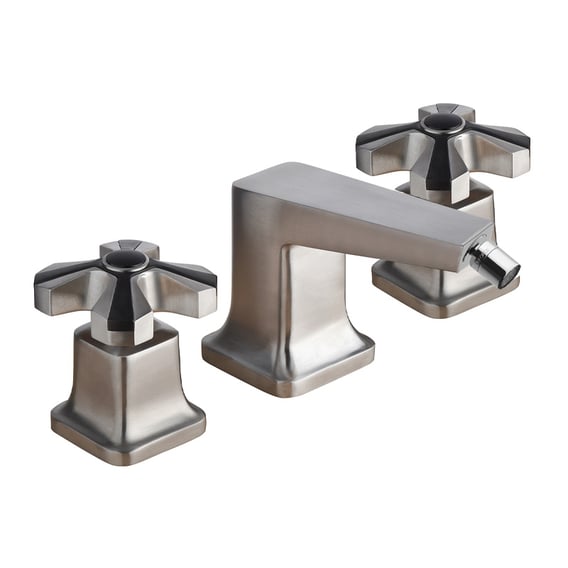 Kingston Brass Roman Tub Wand-Wasserhahn - Zweigriff 3-Loch Montage, Gebürstetes Nickel
