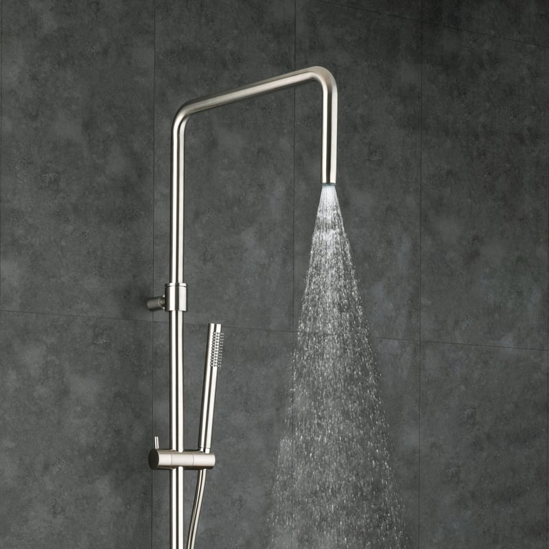 Duschsäule Mit Thermostat & Handbrause – Höhenverstellbar, Edelstahl, Verchromt
