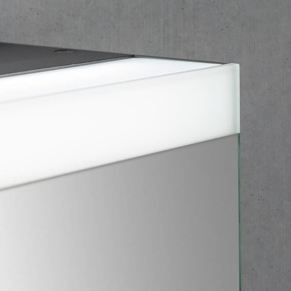 neoro n50 | n50T46 Spiegelschrank B: 80 cm mit 2 Türen, mit Beleuchtung