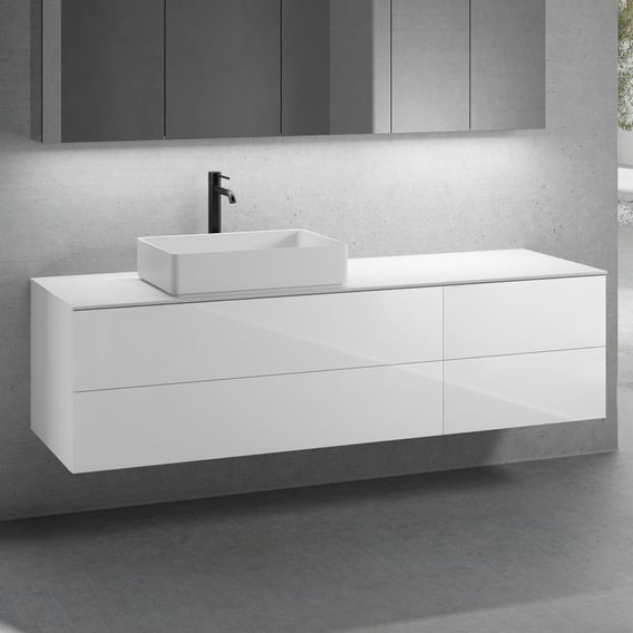 Waschtisch Mit Unterschrank Weiss Hochglanz