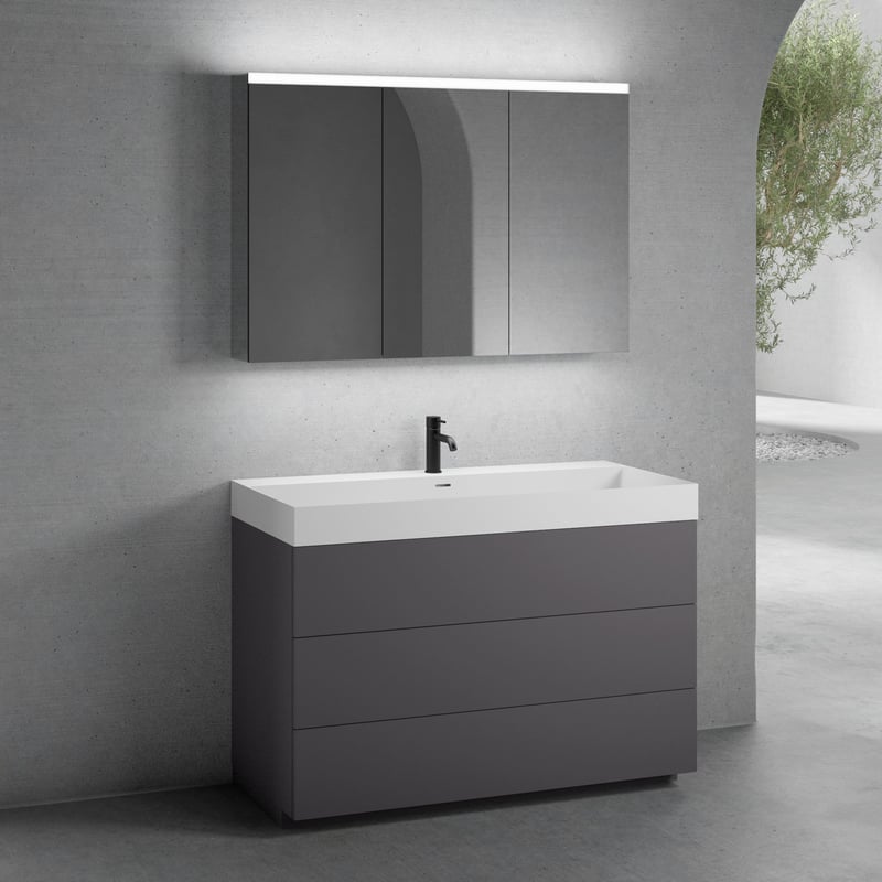 Waschtisch 120 Cm Mit Unterschrank Und Spiegelschrank
