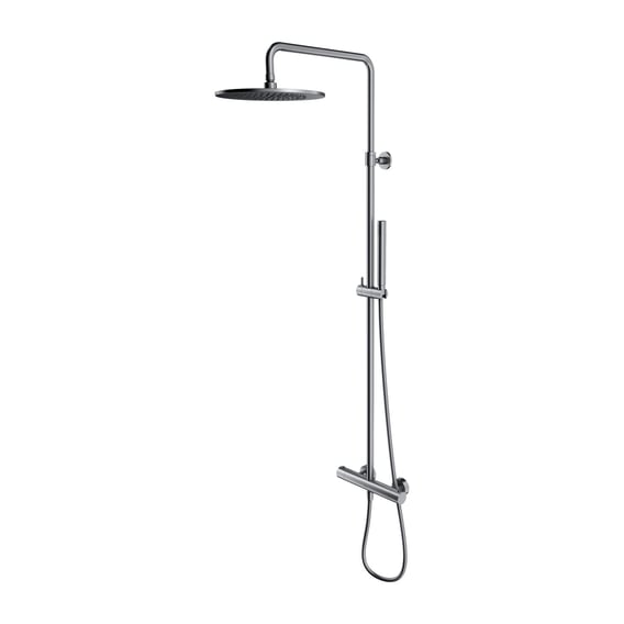 EMBATHER Duschsystem 10 – Regendusche Mit Handbrause & Wannenauslauf In Nickel Gebürstet