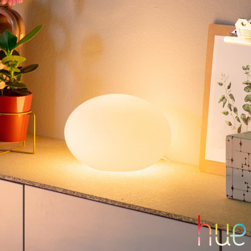 PHILIPS Hue White & color Ambiance Flourish LED Tischleuchte mit Dimmer -  8719514343481