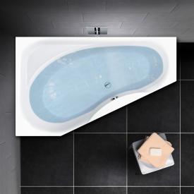 PREMIUM 100 Eck-Badewanne mit Ablagefläche, Einbau Länge: 175 cm, Breite: 110 cm, Innentiefe 46 cm