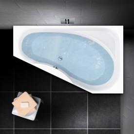PREMIUM 100 Eck-Badewanne mit Ablagefläche, Einbau Länge: 165 cm, Breite: 95 cm, Innentiefe 46 cm