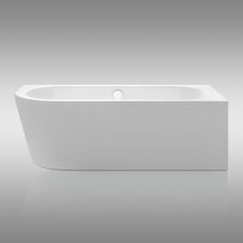 Repabad Livorno Eck-Badewanne mit Verkleidung weiß, mit Füllfunktion über Überlauf