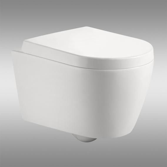 PREMIUM 100 Wand-Tiefspül-WC-SET, spülrandlos, oval, mit WC-Sitz