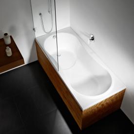Repabad Dublin Rechteck-Badewanne mit Duschzone, Einbau weiß