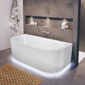 Riho Desire back2wall Vorwand-Badewanne mit Verkleidung und Beleuchtung weiß, ohne Füllfunktion