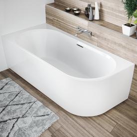 Riho Desire Corner Eck-Badewanne mit Verkleidung weiß, ohne Füllfunktion