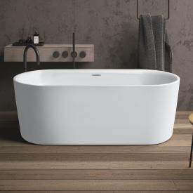 Riho Modesty Freistehende Oval-Badewanne weiß matt, ohne Füllfunktion