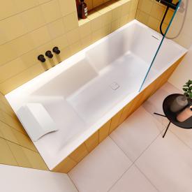 Riho Still Shower Rechteck-Badewanne  mit Duschzone und Beleuchtung, Einbau mit Füllfunktion