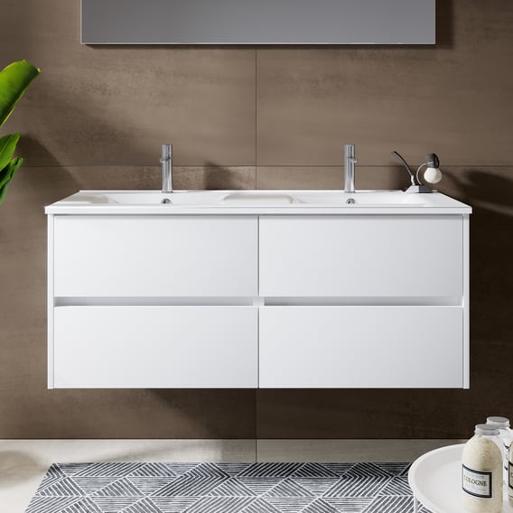 Waschtisch Mit Unterschrank Weiss Hochglanz