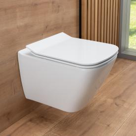 rivea Malie Wand-Tiefspül-WC-SET, spülrandlos, mit antibakterieller Beschichtung, mit WC-Sitz, abnehmbar