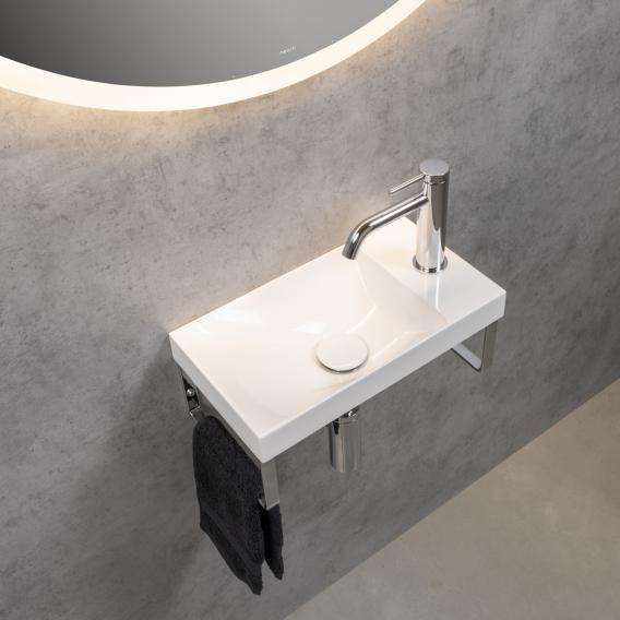 rivea Picabo Handwaschbecken mit Handtuchhaltern B: 40 H: 10,2  T: 22 cm, mit pflegeleichter Oberfläche weiß