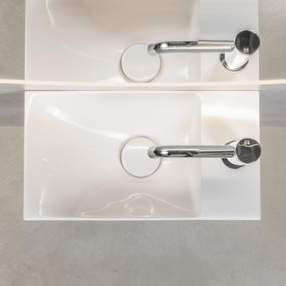 rivea Picabo Handwaschbecken mit Handtuchhaltern B: 40 H: 10,2  T: 22 cm, mit pflegeleichter Oberfläche weiß